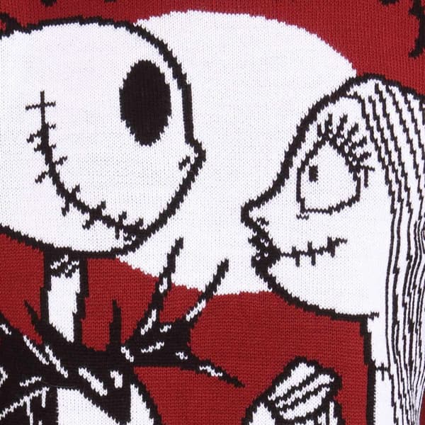 Nightmare Before Christmas Unisex Jack and Sally - stickad tröja för vuxna