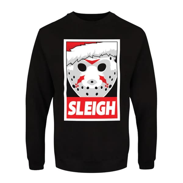 Grindstore Mens Horror Sleigh Christmas Jumper Black XXL