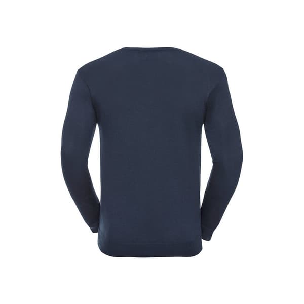 Russell Collection Mens Cotton Acrylic V Neck Sweatshirt