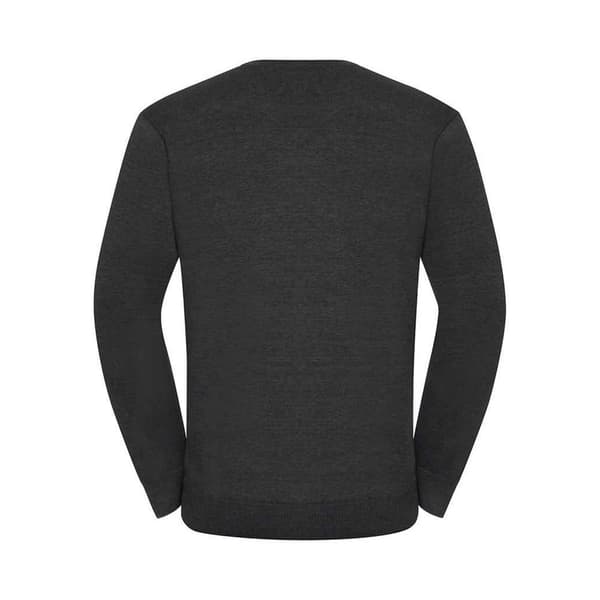 Russell Collection Mens Cotton Acrylic V Neck Sweatshirt