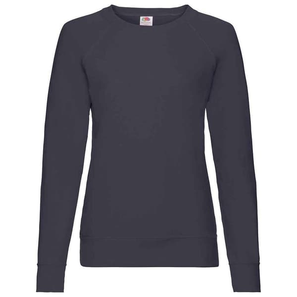 Fruit of the Loom Womens/Ladies Lightweight Lady Fit Raglan Sweatshirt Deep Navy 10 UK