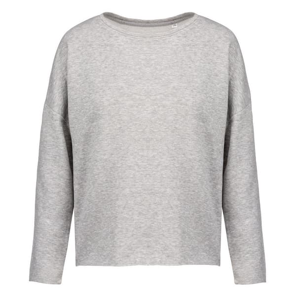 Kariban Dam/Tjej Sweatshirt med överdimensionerad yta Light Grey 12 UK - 14 UK