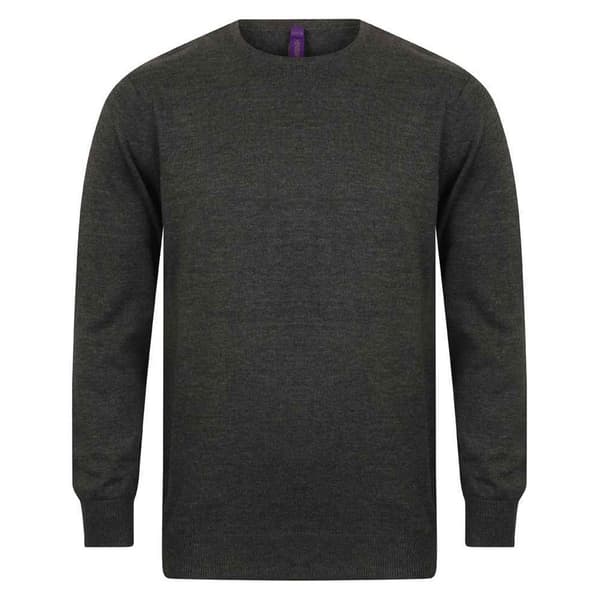 Henbury Mens Cotton Acrylic Crew Neck Sweatshirt