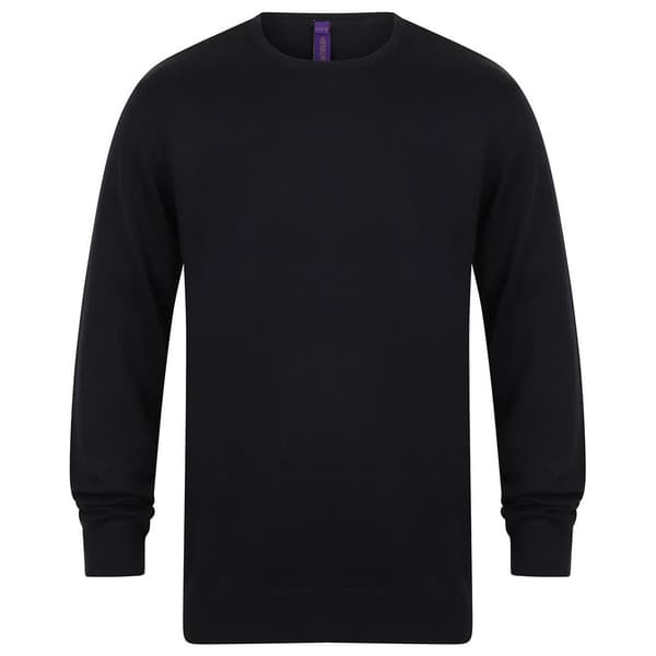 Henbury Mens Cotton Acrylic Crew Neck Sweatshirt