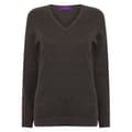 Miniatyrbilde 1 av 3: Henbury Womens/Ladies Cotton Acrylic V Neck Sweatshirt