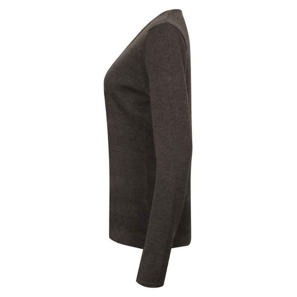 Henbury Womens/Ladies Cotton Acrylic V Neck Sweatshirt