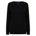 Miniatyrbilde 1 av 3: Henbury Womens/Ladies Cotton Acrylic V Neck Sweatshirt
