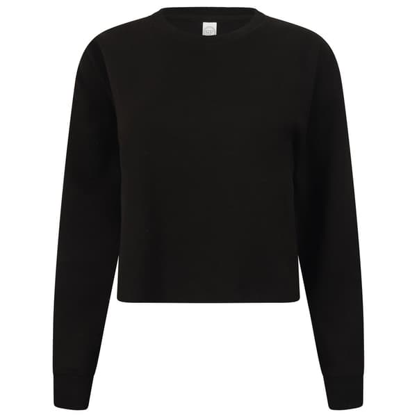 SF Womens/Ladies Slounge Cropped Sweatshirt