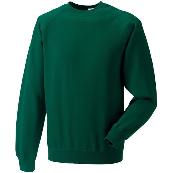 Russell Mens Spotshield Raglan Sweatshirt Bottle Green XXL