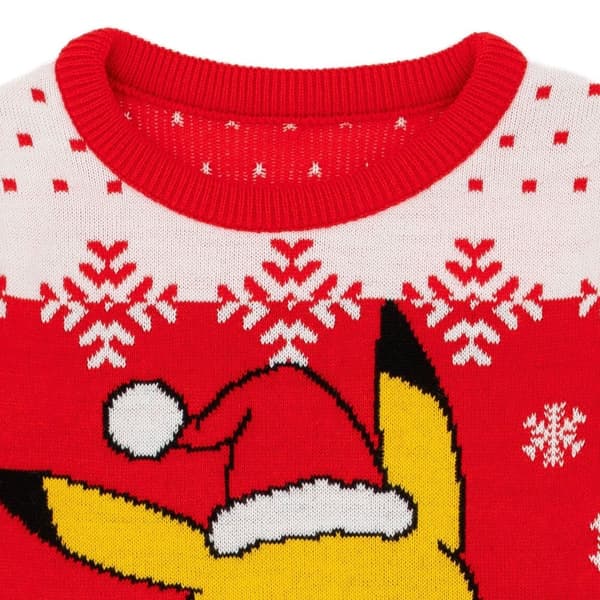 Pokemon Childrens/Kids Pikachu Knitted Christmas Jumper