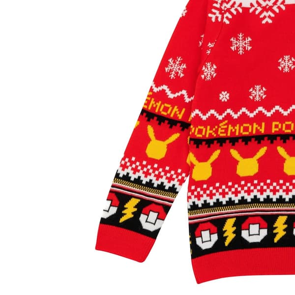 Pokemon Childrens/Kids Pikachu Knitted Christmas Jumper