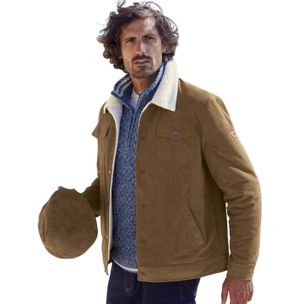 Atlas For Men Mens Sherpa Lined Corduroy Collar Jacket