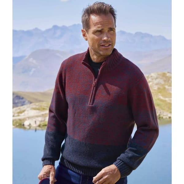 Atlas For Men Mottled Quarter Zip Jumper för män