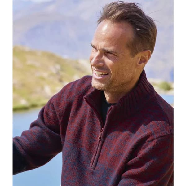Atlas For Men Mottled Quarter Zip Jumper för män