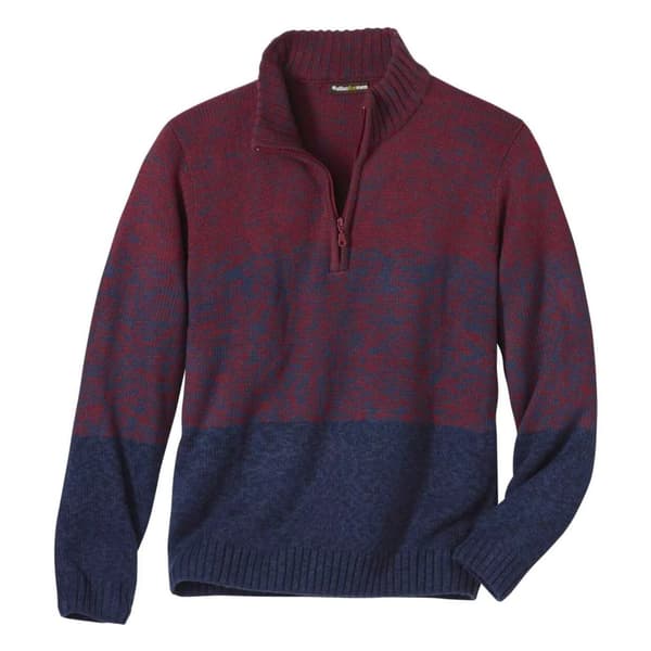 Atlas For Men Mottled Quarter Zip Jumper för män Burgundy XL