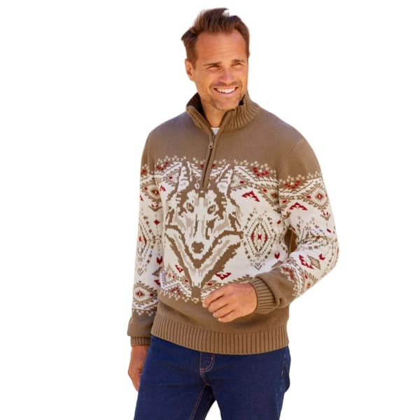 Atlas For Men Mens Wolf Jumper