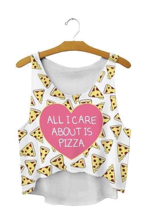 Allt jag bryr om är Pizza Crop Topp