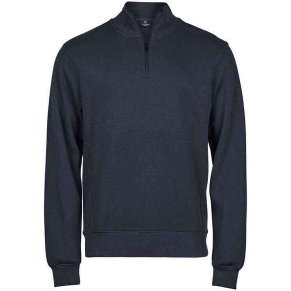 Tee Jays Mens Ribber Interlock Half Zip Sweatshirt