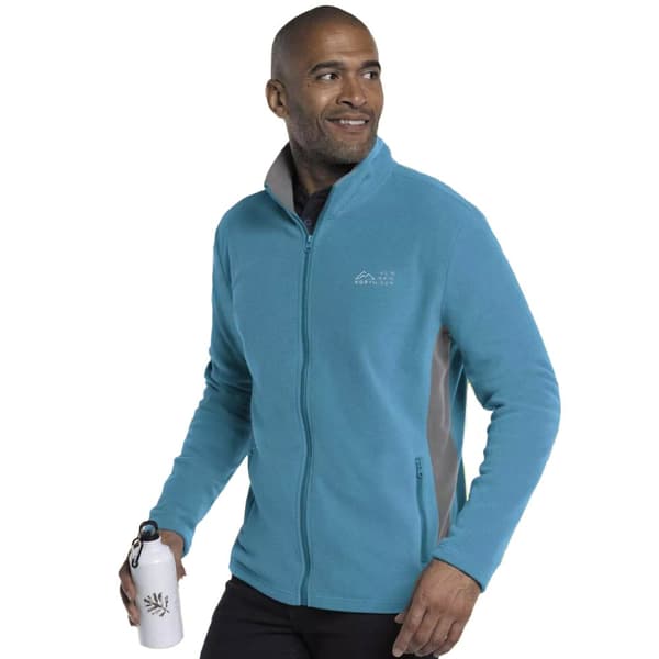 Atlas For Men Fleecejacka med kontrastpanel för herrar (2-pack)