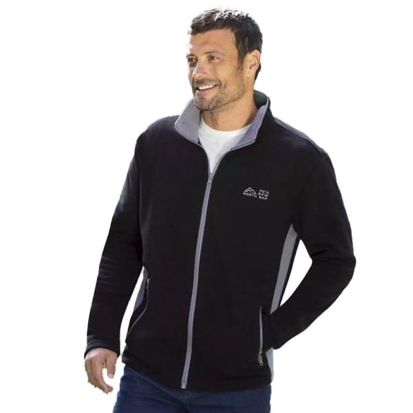 Atlas For Men Fleecejacka med kontrastpanel för herrar (2-pack)