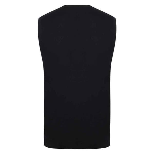 Henbury Herr Bomull Akryl V-ringad Ärmlös Sweatshirt