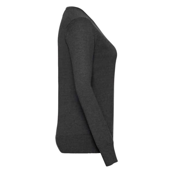 Russell Collection Womens/Ladies Marl V Neck Sweatshirt