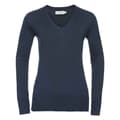 Miniatyrbilde 1 av 4: Russell Collection Womens/Ladies Marl V Neck Sweatshirt