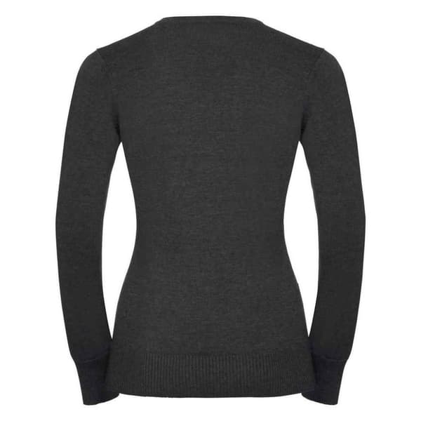 Russell Collection Womens/Ladies Marl V Neck Sweatshirt