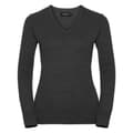 Miniatyrbilde 1 av 3: Russell Collection Womens/Ladies Marl V Neck Sweatshirt