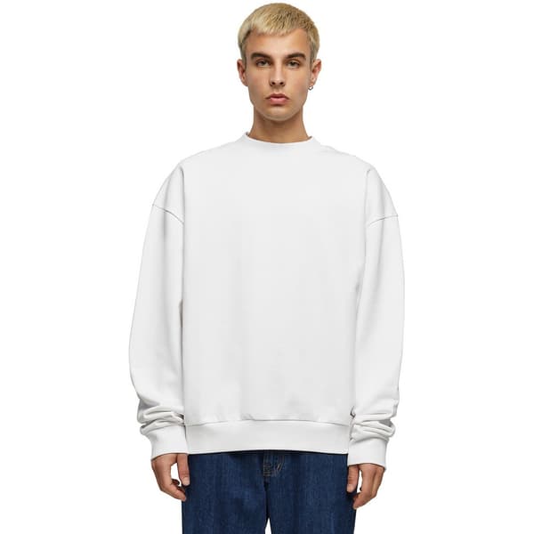 Build Your Brand Mens Ultra Heavy Crew Neck Sweatshirt