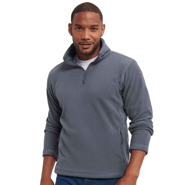 Russell Mens Zip Neck Outdoor Fleece Top