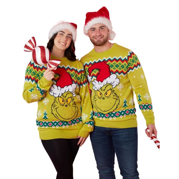 The Grinch Mens Knitted Christmas Jumper