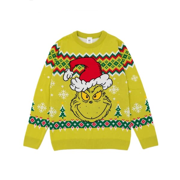 The Grinch Mens Knitted Christmas Jumper