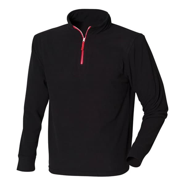 Finden & Hales Mens Microfleece Zip Neck Fleece Top