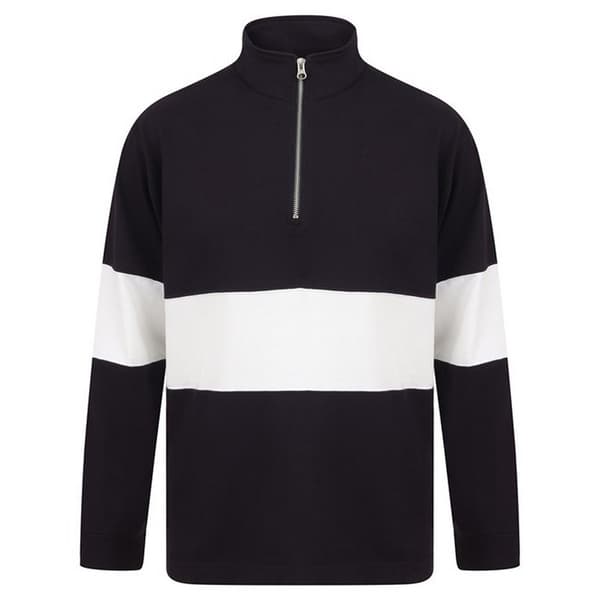 Front Row Unisex Adult Panelled Quarter Zip Jumper