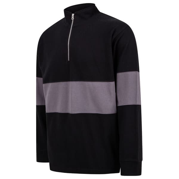 Front Row Unisex Adult Panelled Quarter Zip Jumper