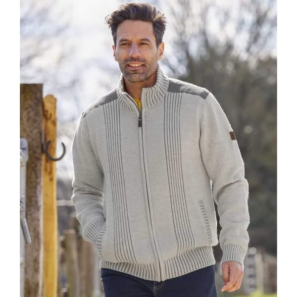 Atlas For Men Mens Knitted Full Zip Jacket