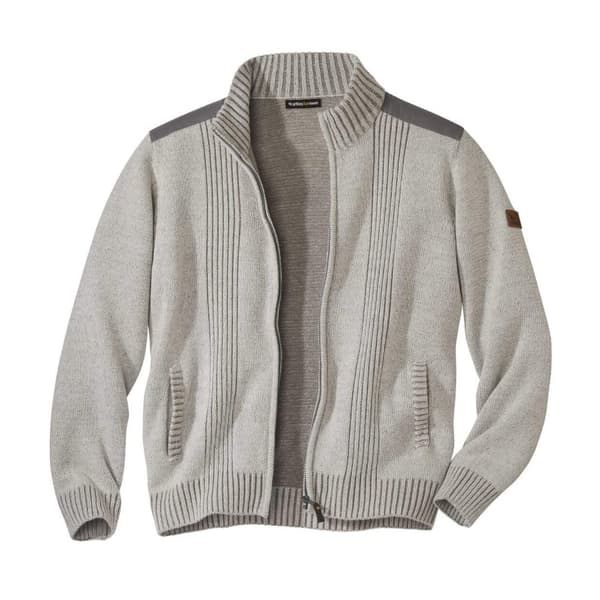 Atlas For Men Mens Knitted Full Zip Jacket