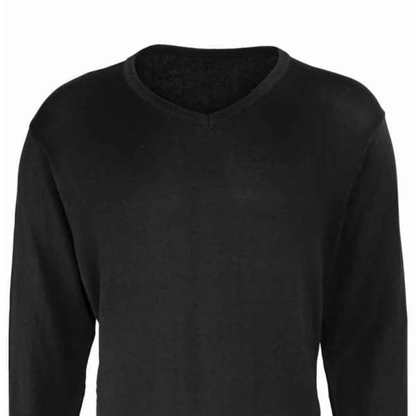 Premier Mens Knitted Cotton Acrylic V Neck Sweatshirt