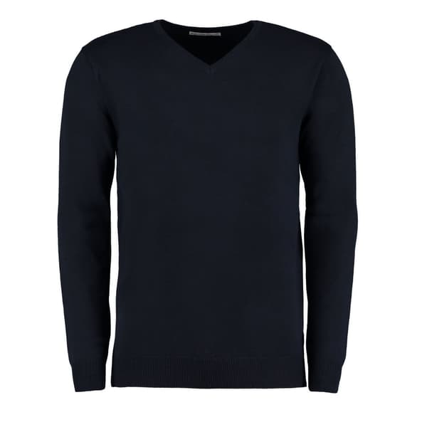 Kustom Kit Mens Arundel V Neck Long-Sleeved Jumper