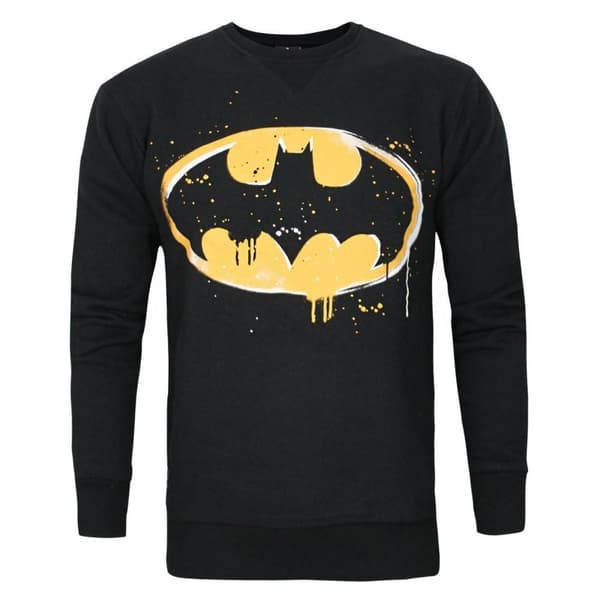 Batman Sweatshirt med stencil för herrar Black M