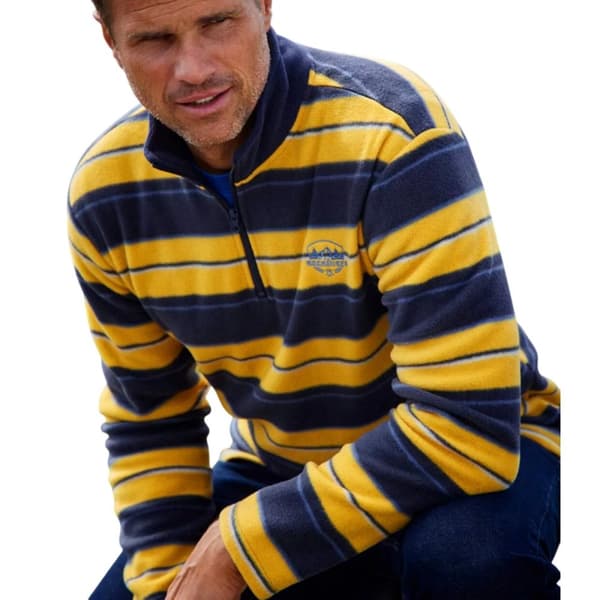 Atlas For Men Mens Striped Microfleece Jumper