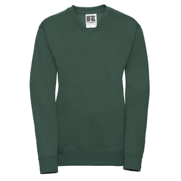 Russell Collection Childrens/Kids V Neck Sweatshirt