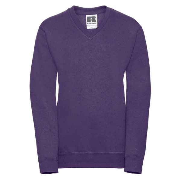 Russell Collection Childrens/Kids V Neck Sweatshirt
