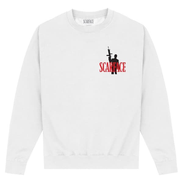 Scarface Unisex Adult Sunset Sweatshirt White S