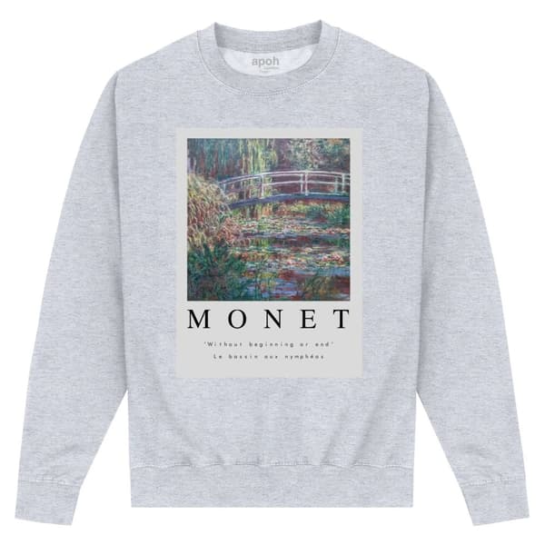 Apoh Unisex Vuxen Utan Monet Sweatshirt Heather Grey L