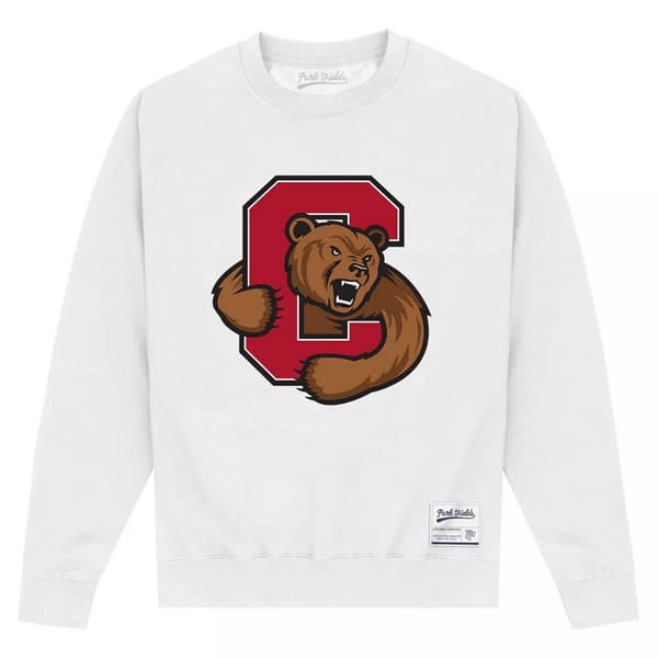Cornell University Unisex Adult Bear Sweatshirt White 5XL