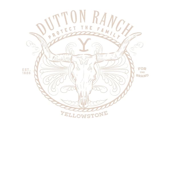 Yellowstone Unisex Adult Dutton Ranch Skull Sweatshirt