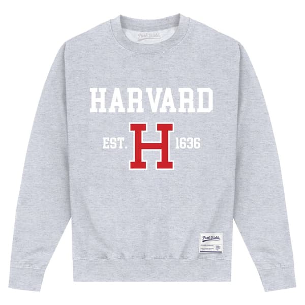 Harvard University Unisex Adult Est 1636 Sweatshirt Heather Grey L