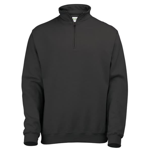 Awdis Mens Sophomore Zip Neck Sweatshirt